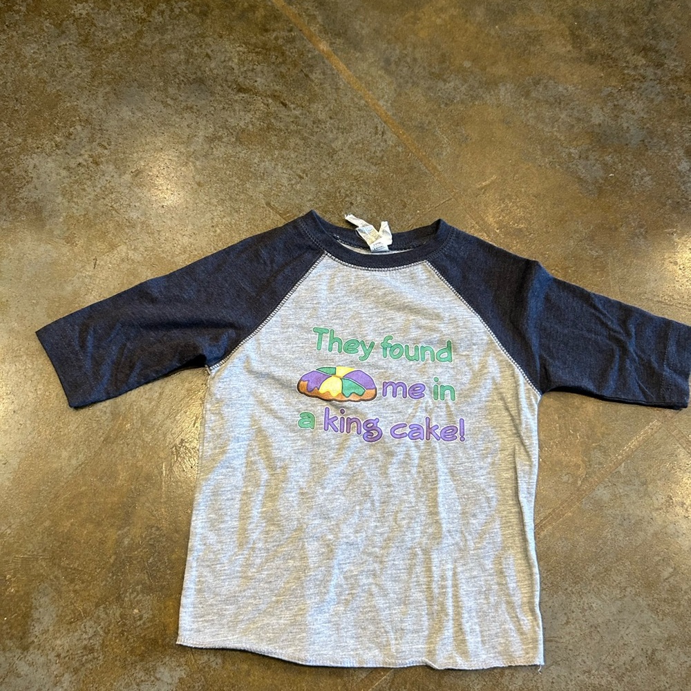 Kids Raglan Shirt - Gray and Navy